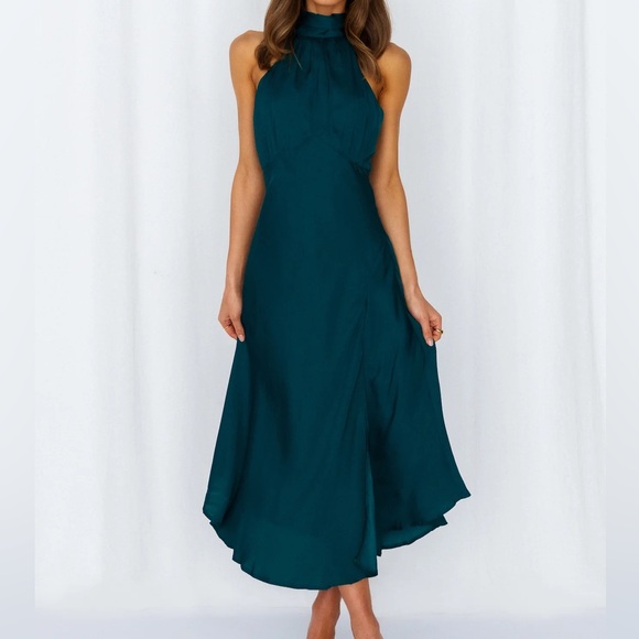 Forest green Maxi dress hello Molly - SX - Picture 2 of 7